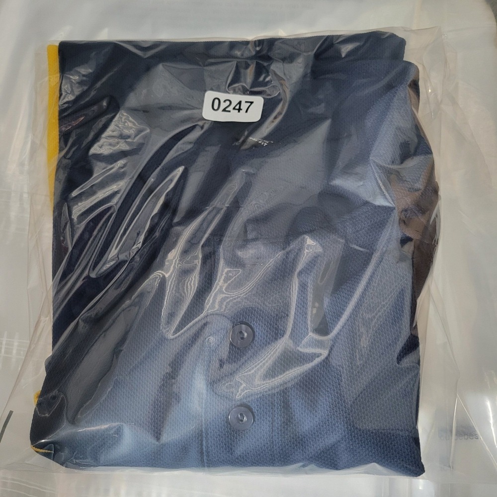 Nike Polo Shirt Men XXL Navy Michigan Wolverines Dri-FIT Colorblock Short Sleeve - Picture 15 of 16